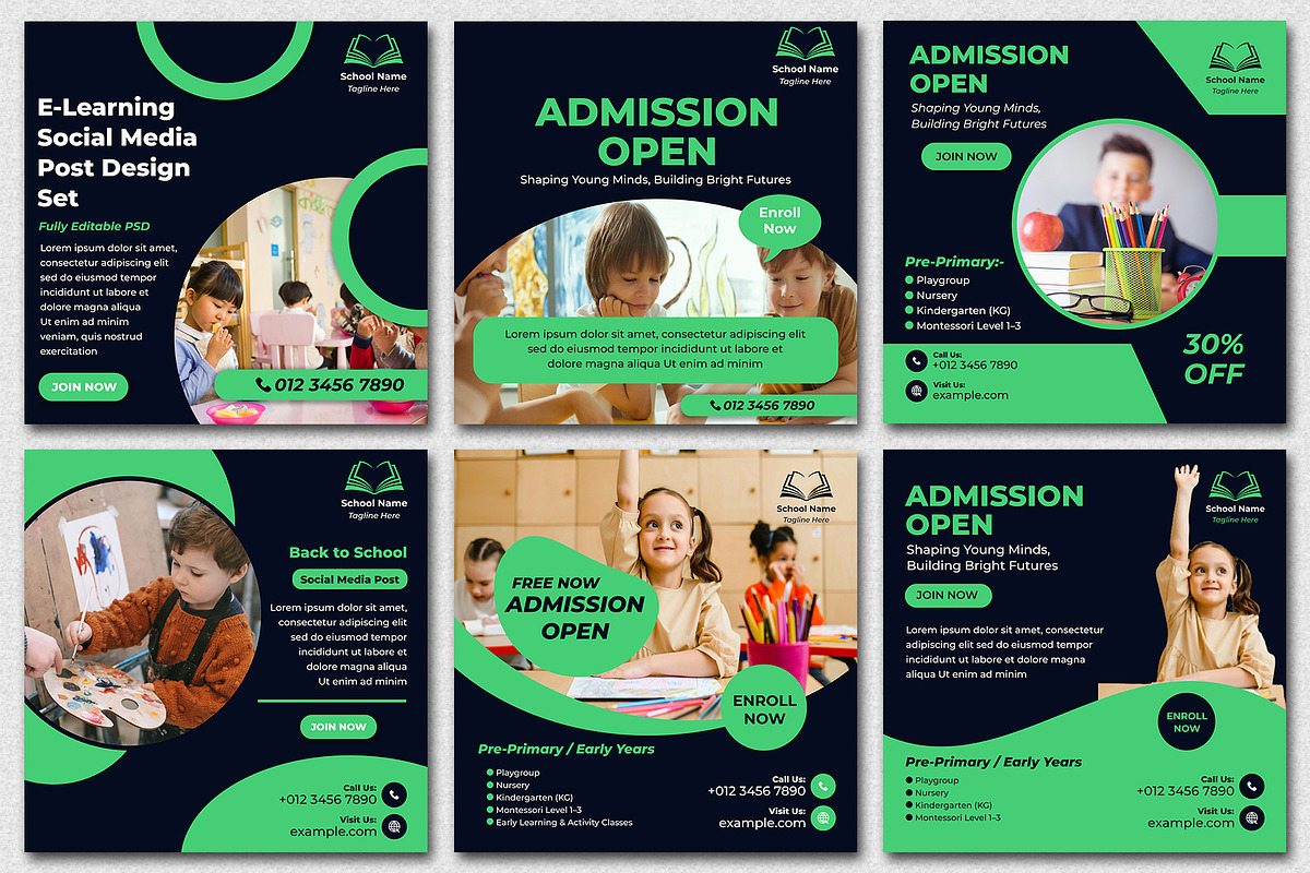 Admission Open Editable Posts, a Social Media Template by Mohammad Sarfaraz (Photo 4 of 5)