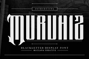 Murvhiz Blackletter Display Font, a Blackletter Font by Maulana Creative (Thumbnail 1 of 7)