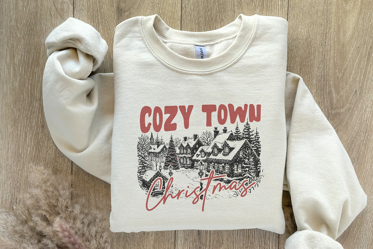 Cozy Town Christmas PNG, Retro, an Illustration by SharpMarketplace (Photo 8 of 9)