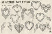 Victorian Hearts & Wings + Procreate, a Decorative Illustration by Skliarova (Thumbnail 2 of 10)