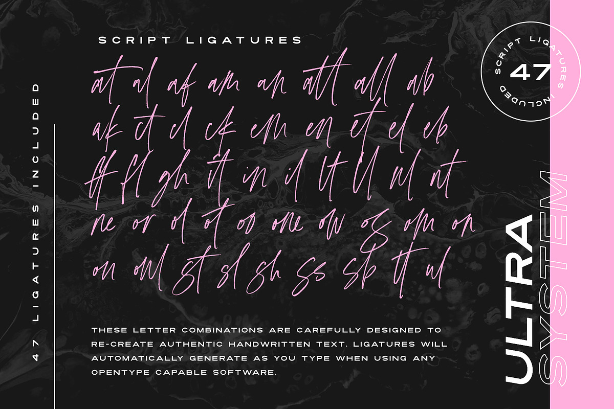 Ultra System Sans & Script, a Sans Serif Font by Sam Parrett (Photo 11 of 12)