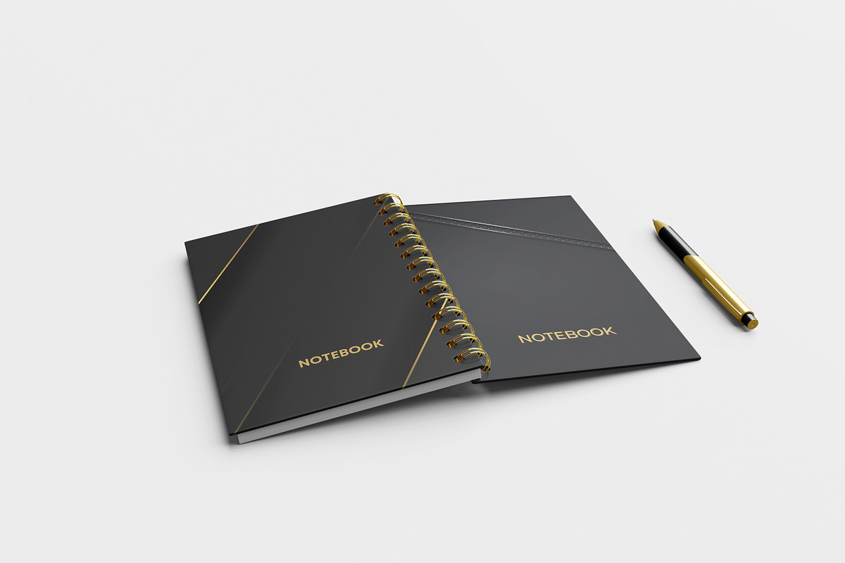 Spiral Notebook Mock-up, a Books & Magazine Mockup by Getdesign (Photo 5 of 8)