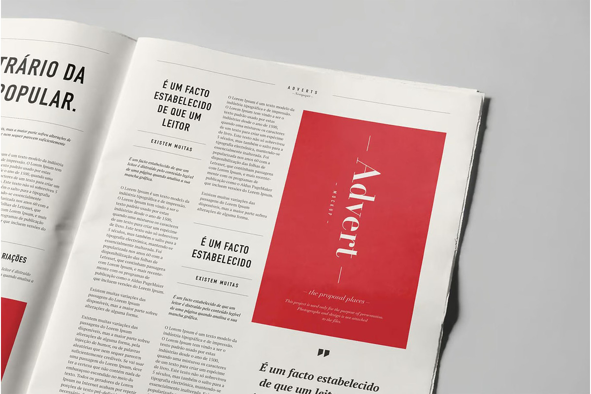 Newspaper Adverts Mock-up, an Advertising Mockup by zippypixelstudio (Photo 6 of 9)