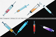 Medical Syringe Clipart, a Graphic by Artnoy (Thumbnail 2 of 5)