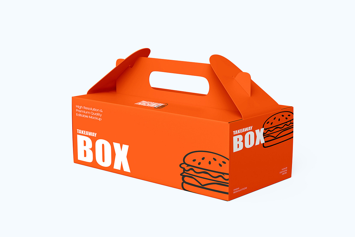 Food Carrier Box Mockup Pack, a Packaging Mockup by graphypix (Photo 3 of 13)