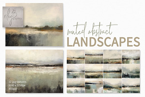 Muted Abstract Landscape Paintings