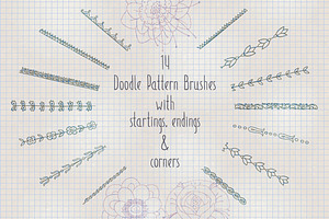 Doodle Pattern Illustrator Brushes