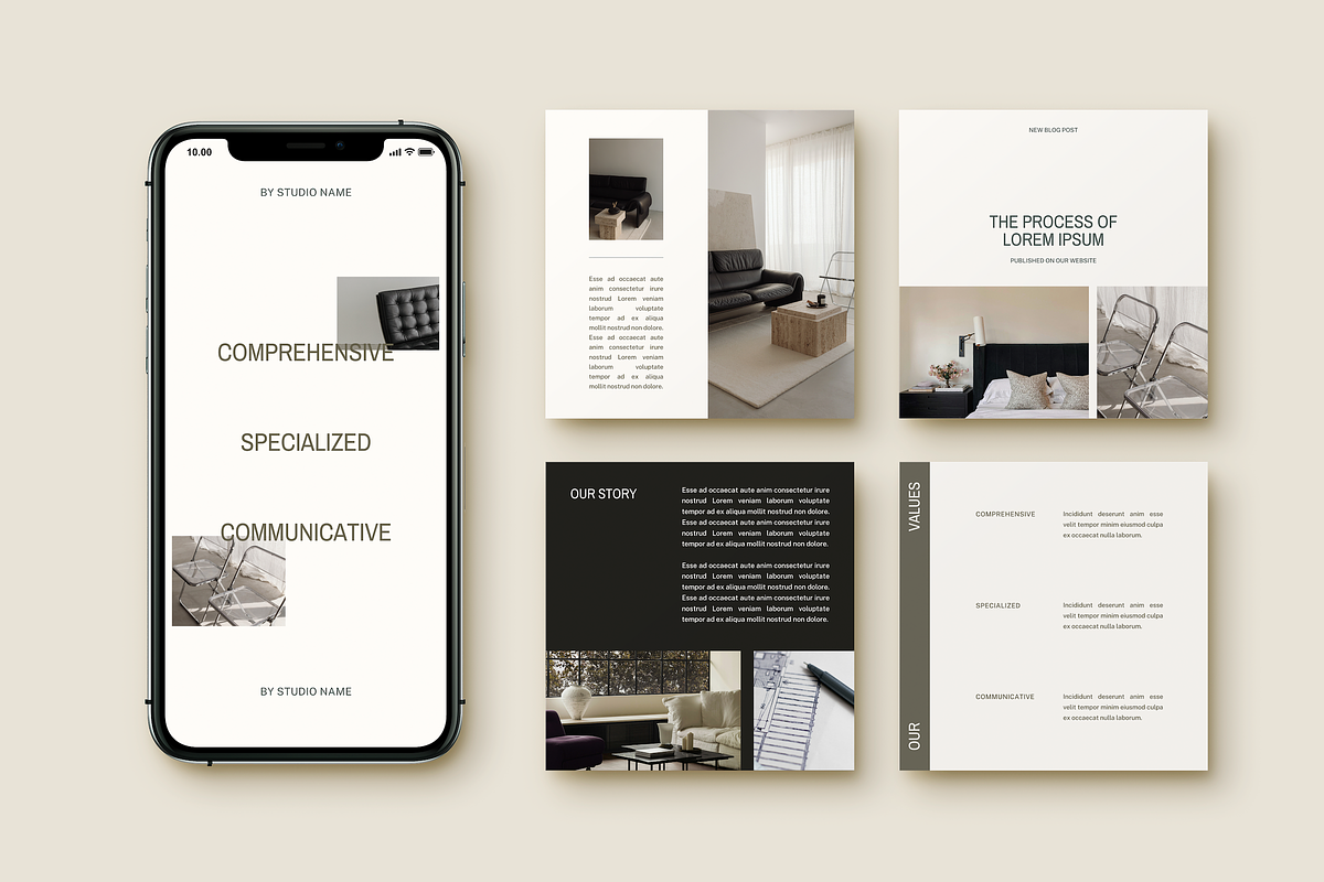 Refined Social Media Templates, a Social Media Template by Brand & Bloom (Photo 3 of 9)
