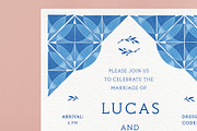 Blue Tiles Wedding Invitation Bundle, an Invitation Template by Wedding Whippet (Thumbnail 7 of 10)