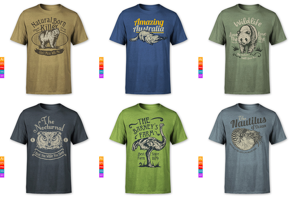 100 T-Shirt and Merchandise Graphics, an Animal Illustration by TSV Art Collective (Photo 8 of 23)
