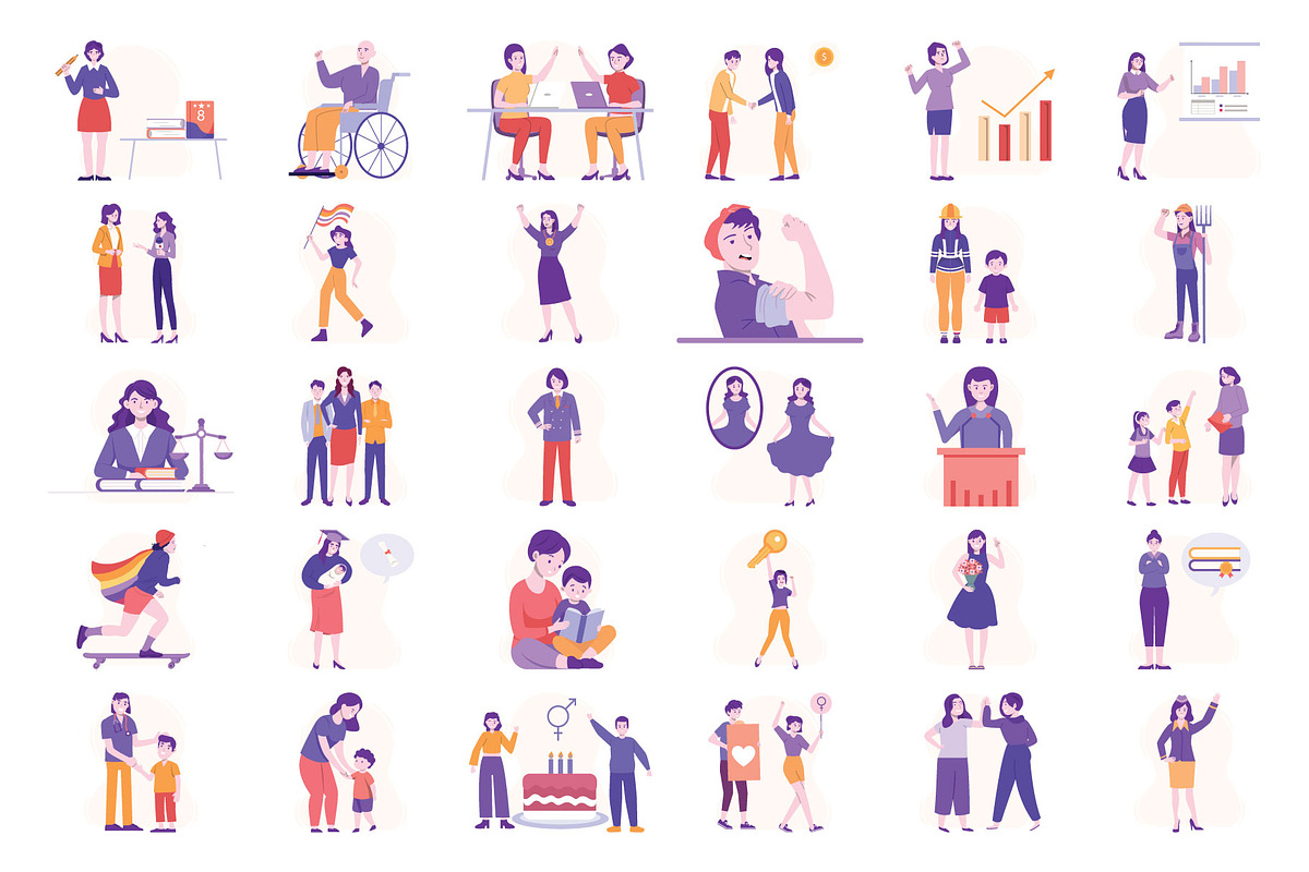 Women’s Day Illustration Pack, an Illustration by Vector Portal (Photo 3 of 5)