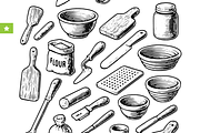 Vintage Baking Tools Illustrations, an Object Graphic by RT Studio (Thumbnail 2 of 3)