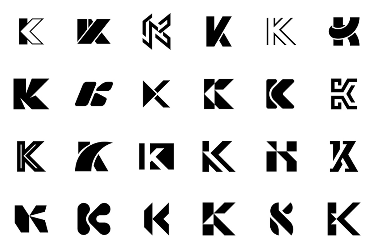 Logos collection with letter K, an Icon by NataliiaVolyk