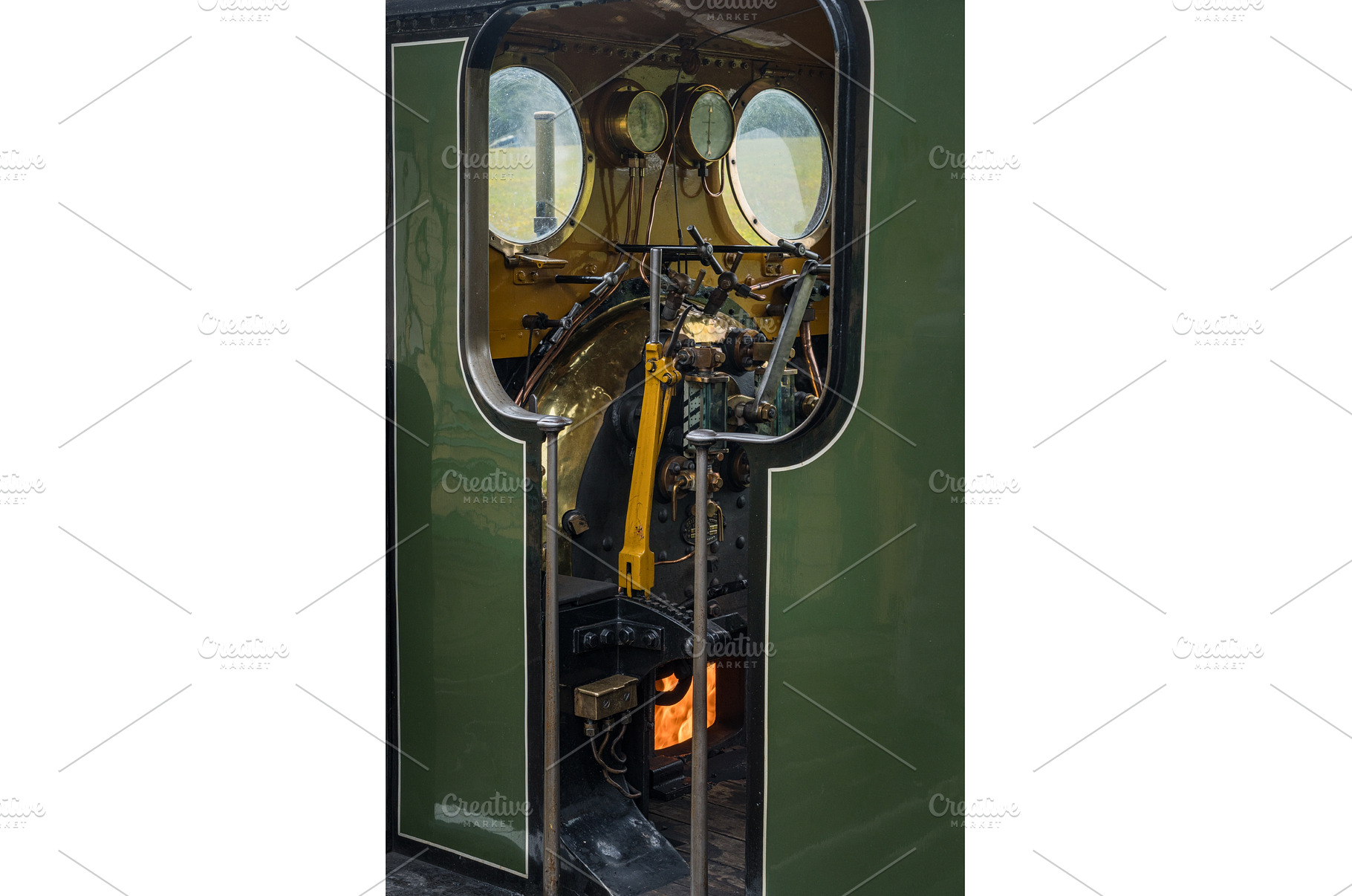 Detail of the driver cabin and, a Transportation Photo by Backyard Stock