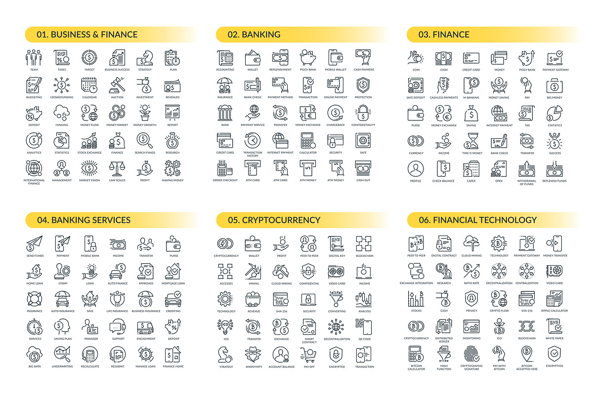 Icon Pack, an Outline Icon by Kalash (Photo 4 of 10)