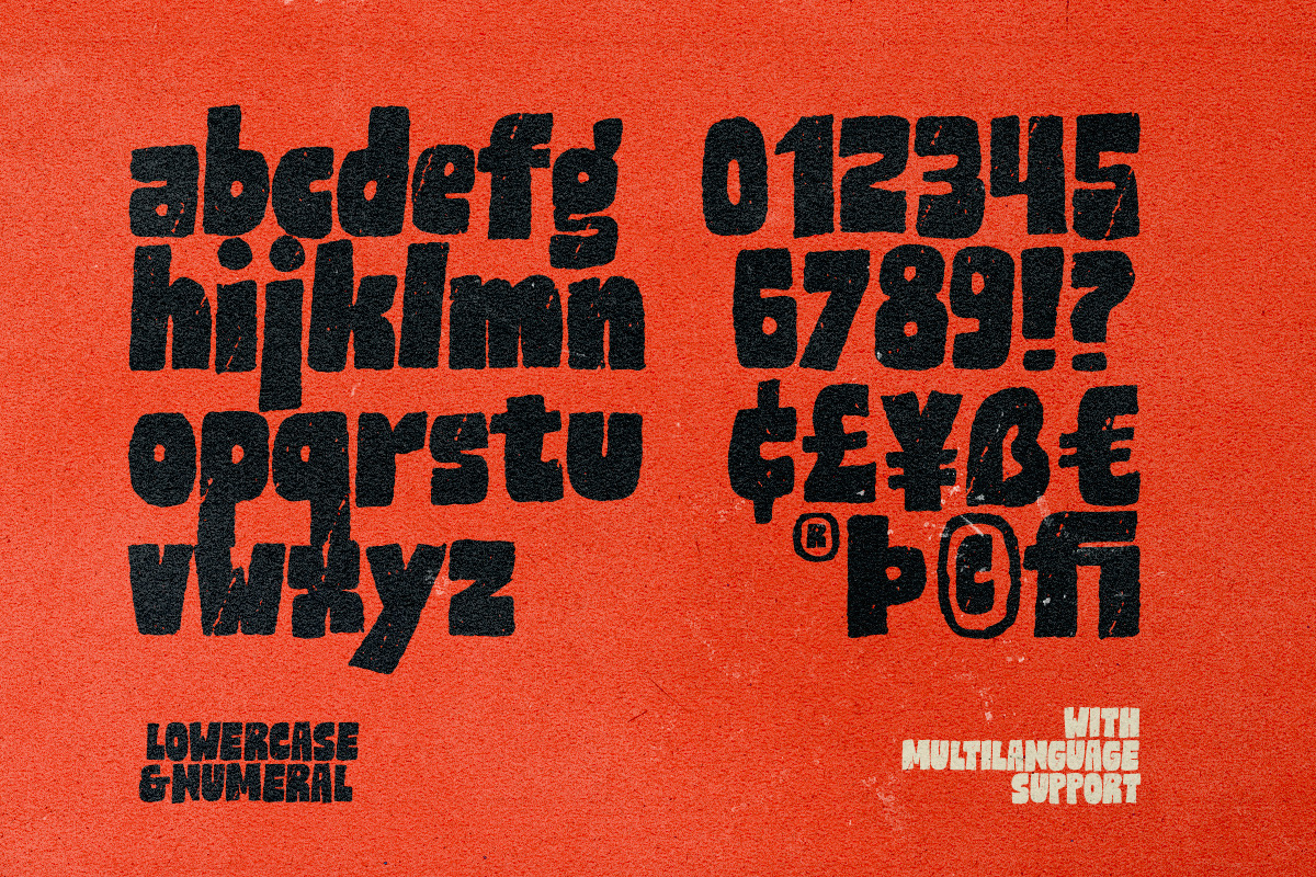 Tracklist - Rough Bold Font, a Sans Serif Font by Sarid Ezra (Photo 10 of 11)