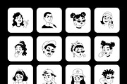 240 Facial Expressions Icons, an Outline Icon by Prosymbols (Thumbnail 9 of 15)