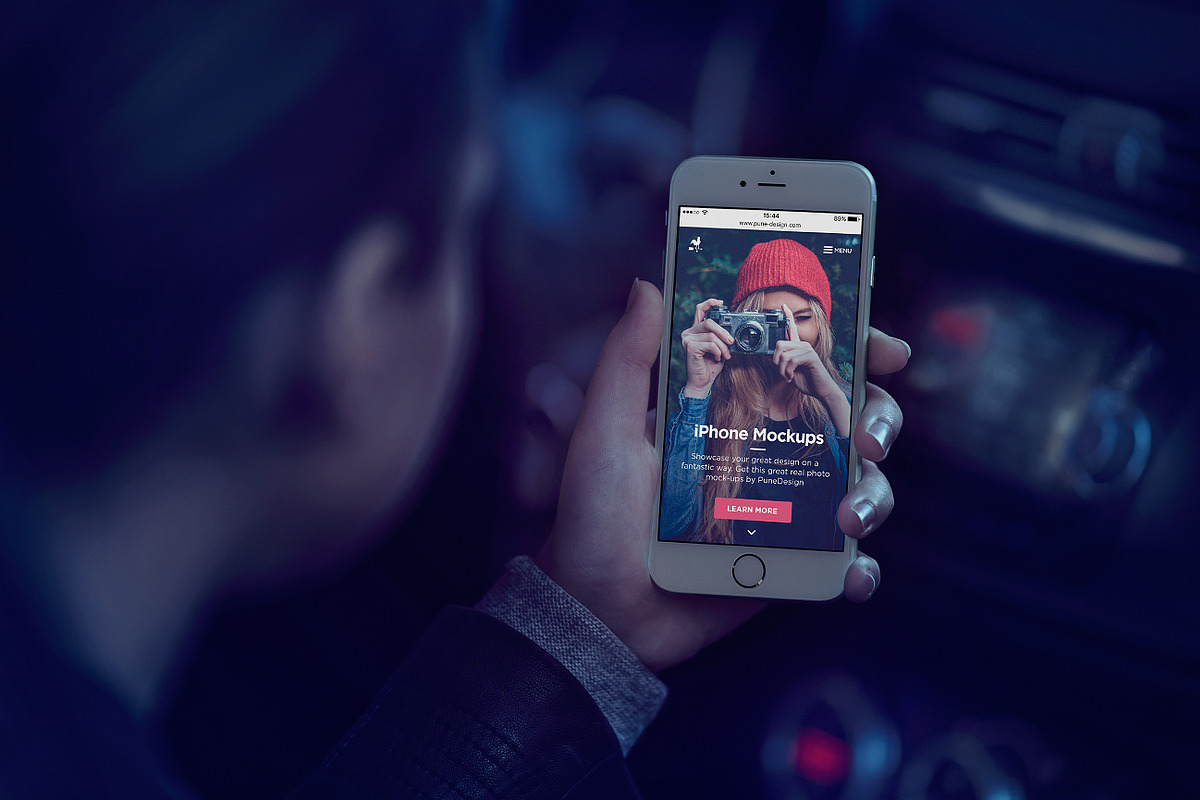 iPhone Mock-Ups, an iPhone Mockup by PuneDesign (Photo 1 of 10)