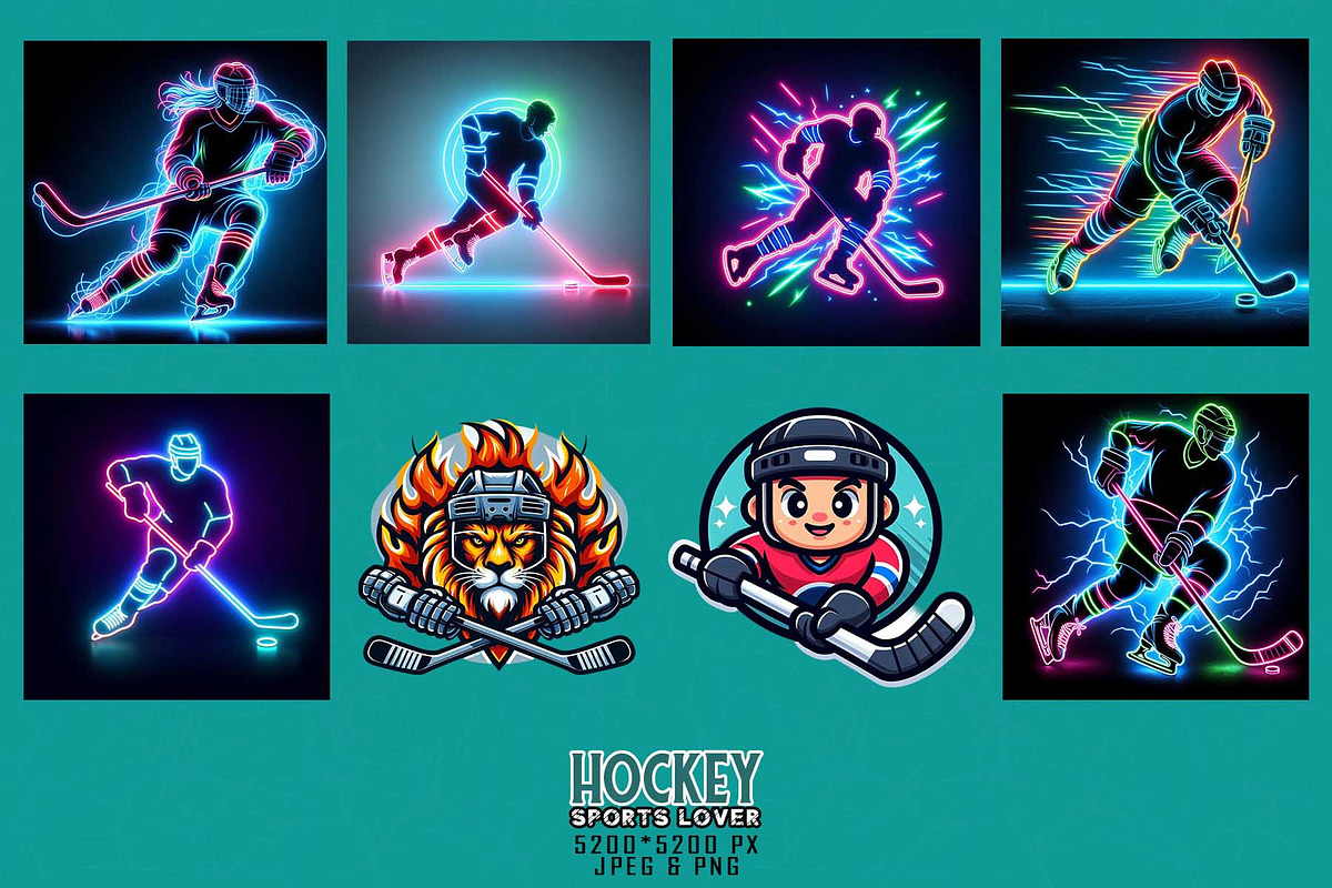 100 Retro Vintage Hockey Skull PNG, an Illustration by Sofia's Fashion (Photo 5 of 11)