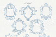 Baroque Line Art | Frames & Crests, a Decorative Illustration by Berentine.art (Thumbnail 3 of 17)