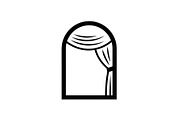 Window Curtain Silhouette Bundle, an Illustration by Creativeshirt (Thumbnail 10 of 51)