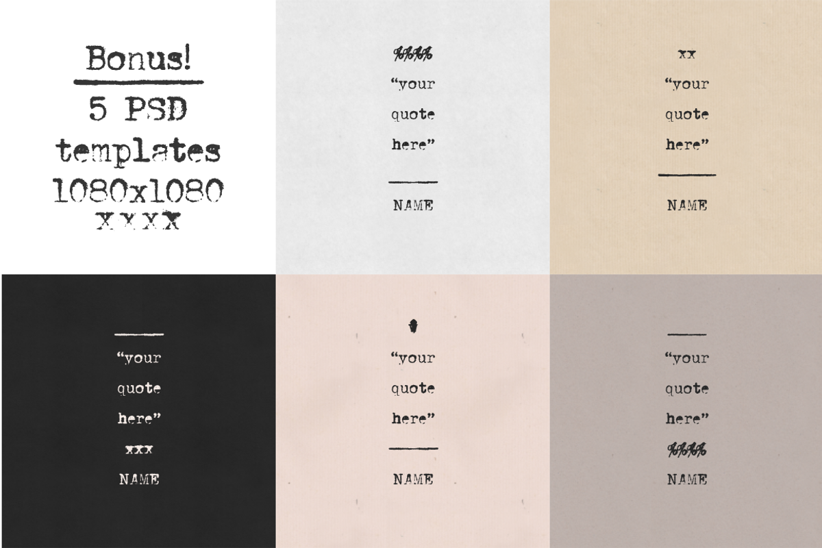 Mystery Typewriter font preview 5