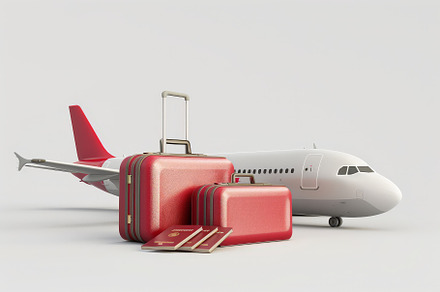 Plane was parked in front luggage ba, a Background Photo by Pixeness