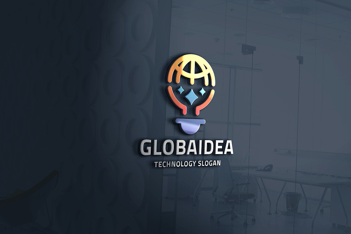 Global Idea Light Bulb Logo, a Branding & Logo Template by Design_Planet (Photo 2 of 2)