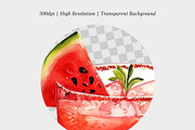 Watermelon Margarita Cocktail, an Illustration by 1801Prints (Thumbnail 4 of 4)