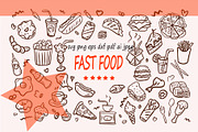 Fast food collection, a Food Illustration by IPVector (Thumbnail 1 of 5)