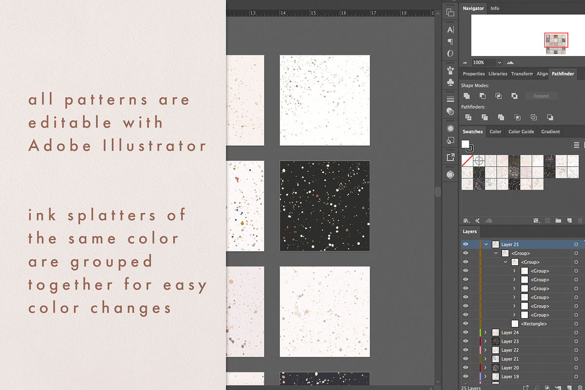 Ink Splatter Patterns Volume 001, a Pattern Graphic by Megs Lang (Photo 11 of 13)