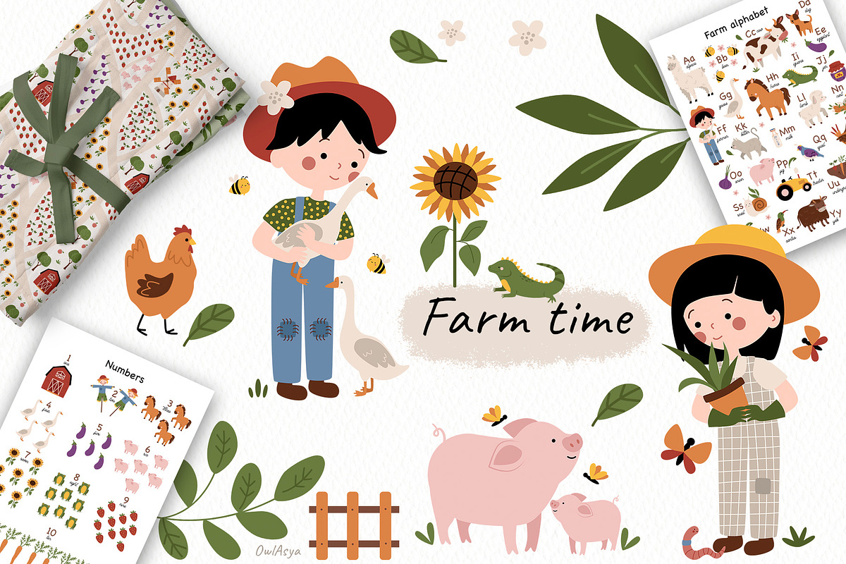Farm time collection, an Animal Illustration by owlasya (Photo 1 of 10)