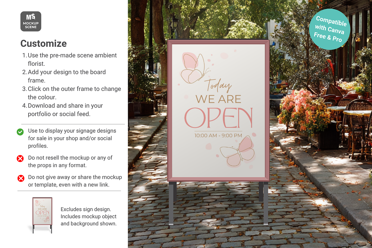 Sandwich Board Canva Smart Mockup, an Advertising Mockup by Mockup Scene (Photo 5 of 11)