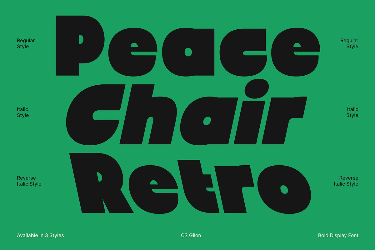 CS Gilon – Chunky Sans Font, a Sans Serif Font by Craft Supply Co. (Photo 3 of 8)