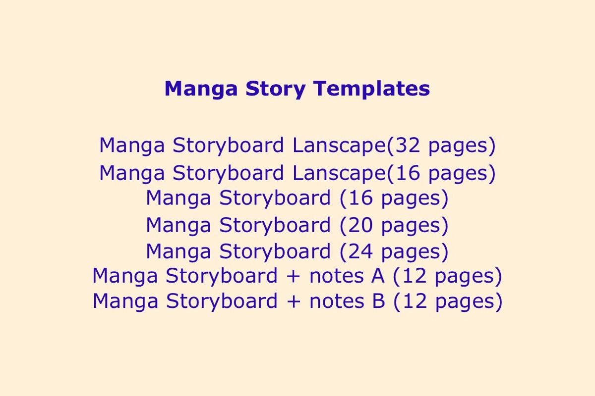 Manga Canvas Size Templates, a Design Template by Vectorheroes (Photo 3 of 3)