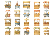Vintage Food Market Stalls, an Object Graphic by RT Studio (Thumbnail 2 of 4)