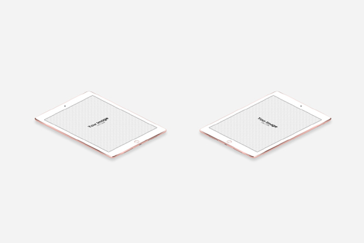 iPad Isometric & Simple Mockups Set, an iPad Mockup by tamiq (Photo 6 of 7)