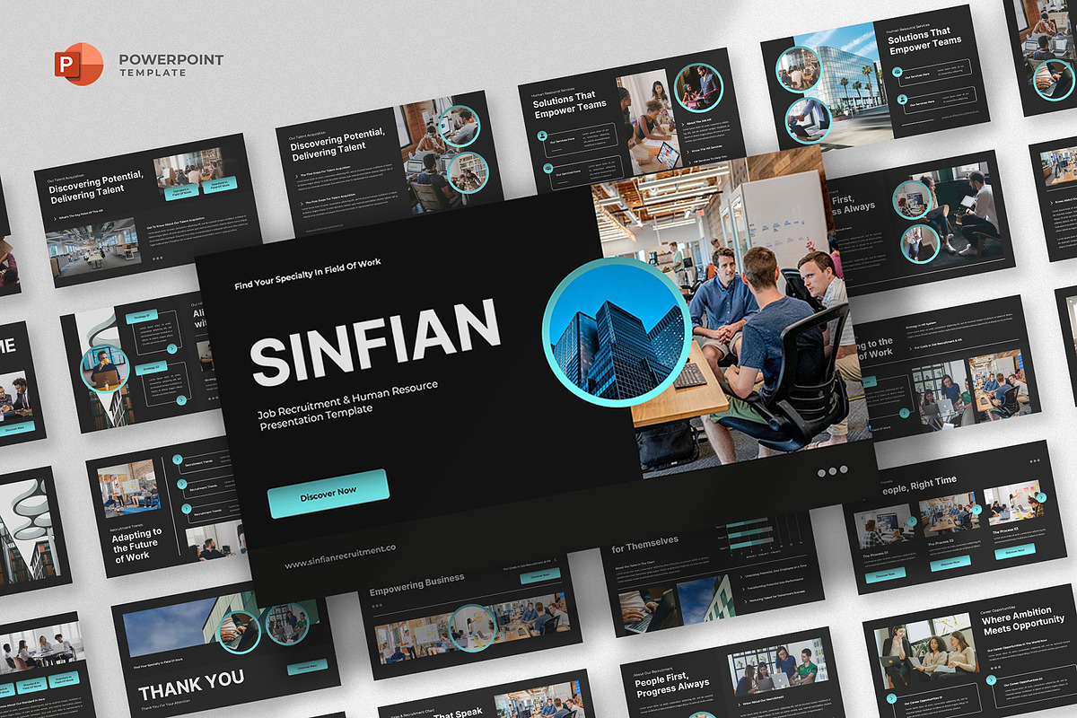 Recruitment & HR Powerpoint Template, a Presentation Template by fluffstudio (Photo 1 of 4)