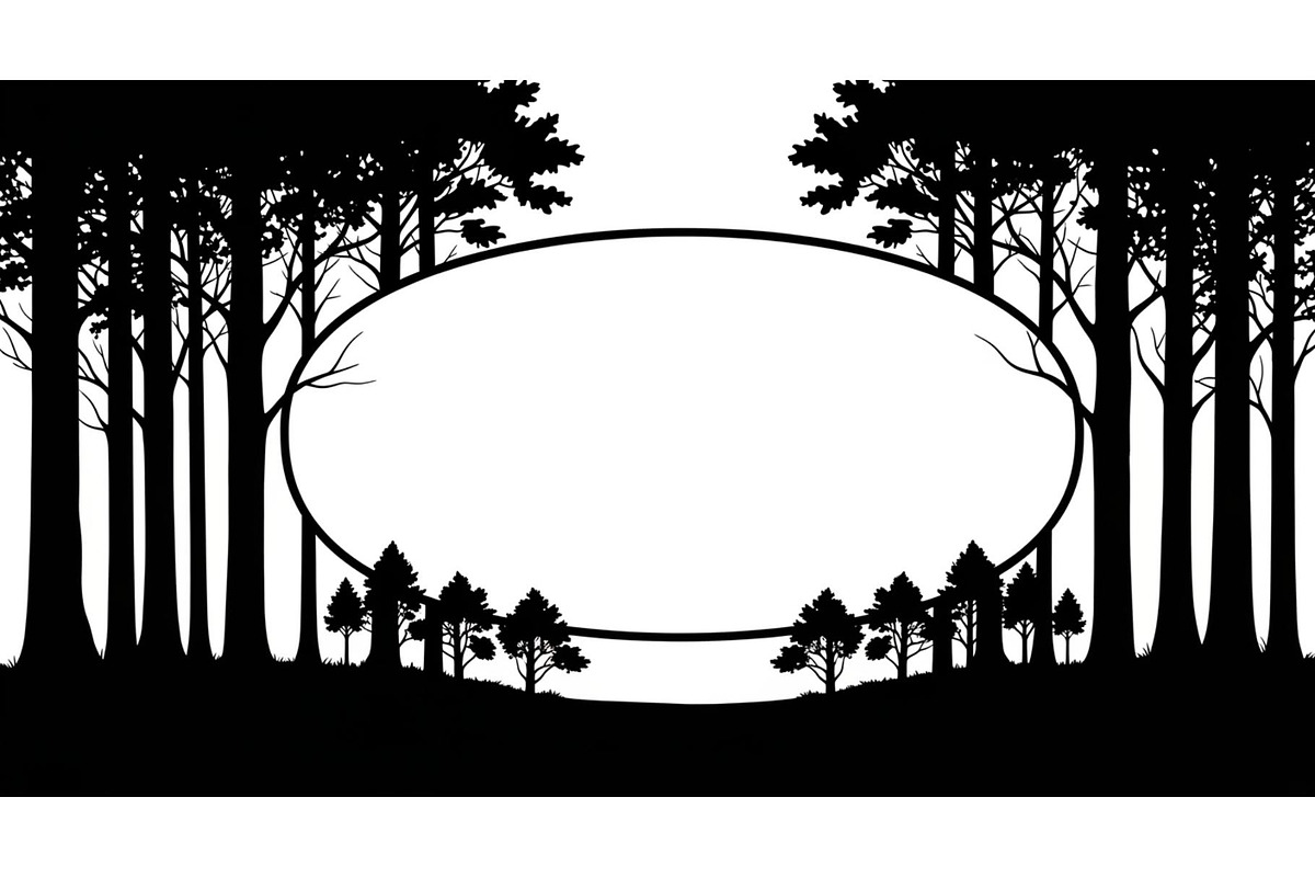 Forest Frame Silhouette SVG Bundle, an Illustration by jahid234 (Photo 32 of 51)