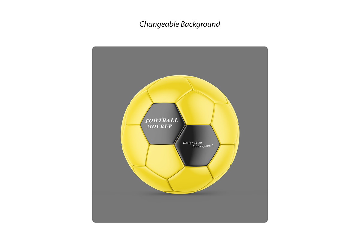 Foot Ball Mockup, a Merchandise Mockup by Mockups Girl (Photo 3 of 4)