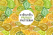 Watercolor PAISLEY Patterns, a Pattern Graphic by ekaart (Thumbnail 4 of 8)