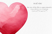 Watercolor heart clipart, an Object Graphic by MyLittleMeow (Thumbnail 6 of 7)