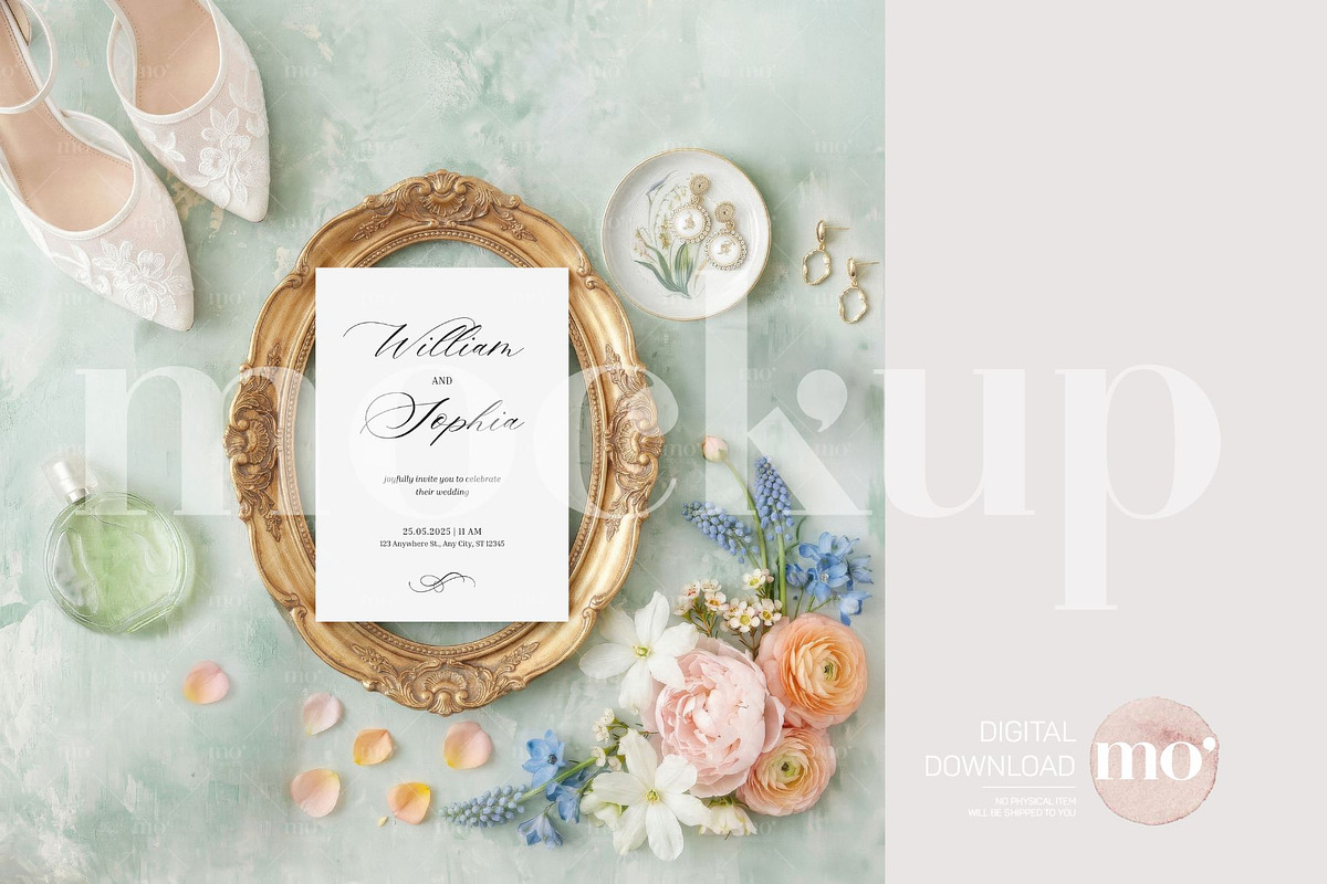 Wedding Invitation Mockup Bundle, a Merchandise Mockup by MoMockups (Photo 1 of 3)