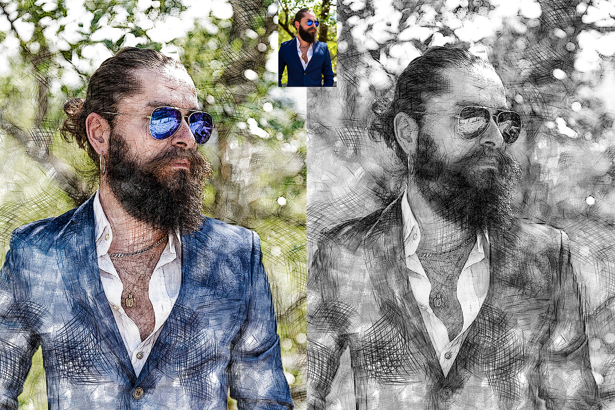 Artistic Sketch Photoshop Action, an Action Add-On by Grishka89 (Photo 4 of 11)