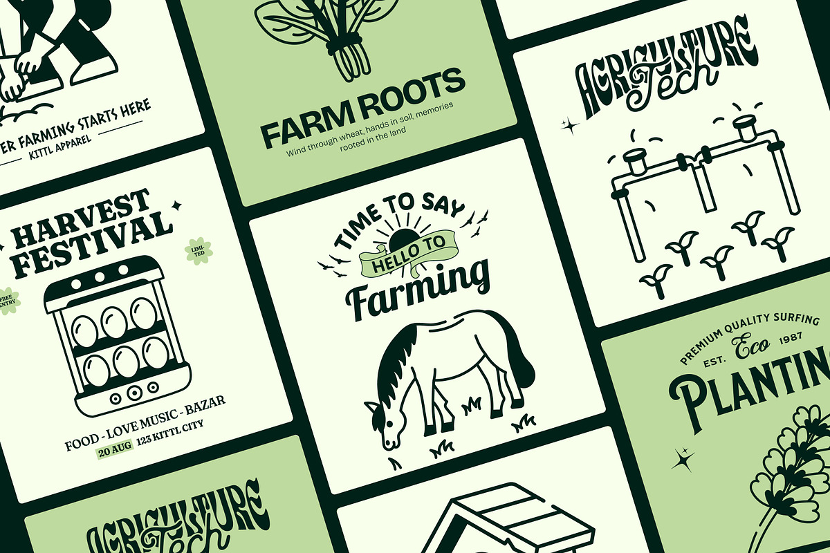 Farming Drawing Illustration Set, an Outline Icon by Vectors Market (Photo 3 of 8)