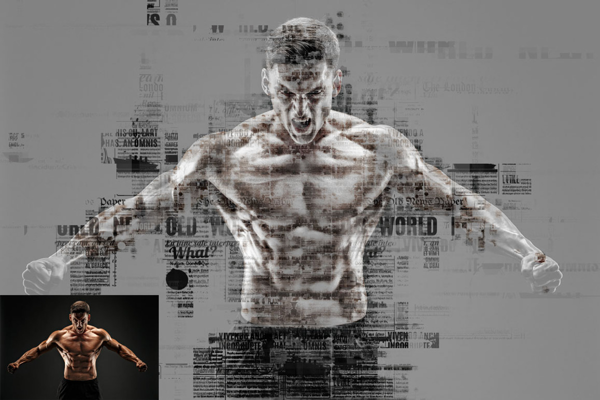 NewsPrint Photoshop Acion, an Action Add-On by designvillage (Photo 3 of 7)