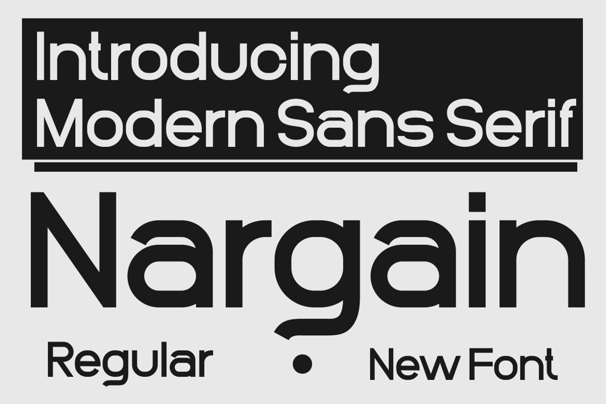 Nargain, a Sans Serif Font by maxstrim_graphich