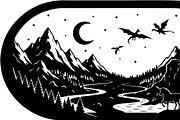 Night Landscape Egg Silhouette Bundl, an Illustration by Designs_River (Thumbnail 22 of 22)