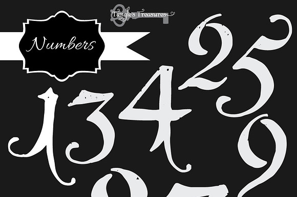 Vintage Chalkboard Numbers preview 2