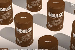 Tin Can Mockup 2 Views, a Packaging Mockup by graphicsauce